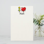 wiskunde uit liefde briefpapier (Staand voorkant)