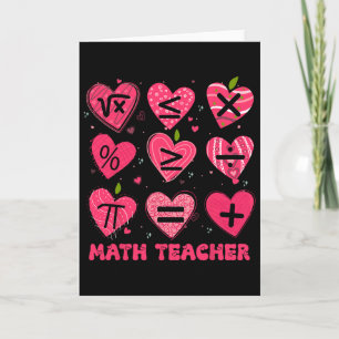 Wiskunde Valentijnsdag Leraar Wiskunde Symbolen Re Kaart