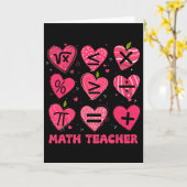 Wiskunde Valentijnsdag Leraar Wiskunde Symbool Rek Kaart (Gele Bloem)