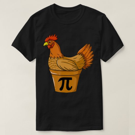 Wiskunde van Chicken Pot Pi Gift T-shirt (Design voorkant)
