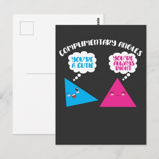 Wiskunde van de complementaire hoeken - Schuif Briefkaart (Voorkant / Achterkant)