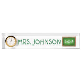 Wiskunde van de Groene Slate Chalkboard School Naambordje (Voorkant)