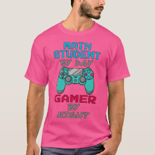 Wiskunde van de student bij nacht op dag t-shirt