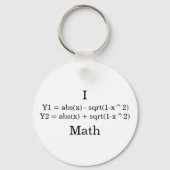 Wiskunde van het hart sleutelhanger (Voorkant)