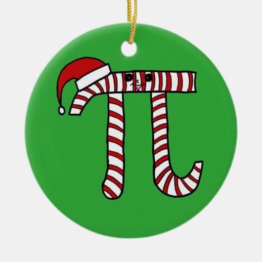 Wiskunde van Kerstmis Cartoon Geek Keramisch Ornament (Voorkant)