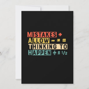 Wiskunde van wiskunde leraar die denkt dat er iets feestdagenkaart