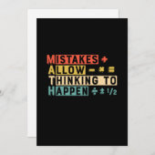 Wiskunde van wiskunde leraar die denkt dat er iets feestdagenkaart (Voorkant / Achterkant)