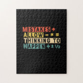 Wiskunde van wiskunde leraar die denkt dat er iets legpuzzel (Verticaal)