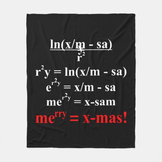 Wiskunde Vergelijking kerstmis Fleece Deken (Voorkant)