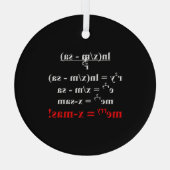 Wiskunde Vergelijking kerstmis Glas Ornament (Achterkant)