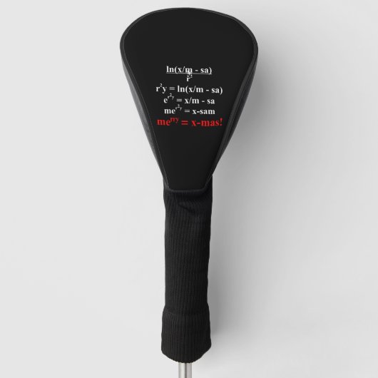 Wiskunde Vergelijking kerstmis Golfheadcover (Voorkant)