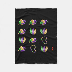 Wiskunde Vergelijking Mardi Gras Kralen Maskers Te Fleece Deken