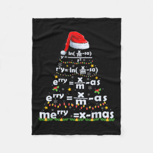 Wiskunde vergelijking Merry X-mas Funny Wiskunde T Fleece Deken