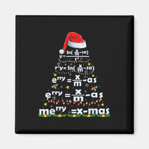 Wiskunde vergelijking Merry X-mas Funny Wiskunde T Magneet