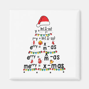 Wiskunde vergelijking Merry X-mas Funny Wiskunde T Magneet