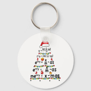 Wiskunde vergelijking Merry X-mas Funny Wiskunde T Sleutelhanger