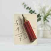 Wiskunde Vergelijking met Rood Potlood, Business Briefkaart (Staand voorkant)