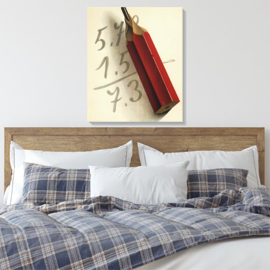 Wiskunde Vergelijking met Rood Potlood, Business Canvas Afdruk (Insitu (Slaapkamer))