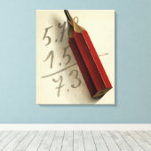 Wiskunde Vergelijking met Rood Potlood, Business Canvas Afdruk (Insitu (Houten vloer))