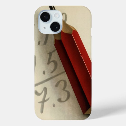 Wiskunde Vergelijking met Rood Potlood,  Business Case-Mate iPhone Case (Achterkant)