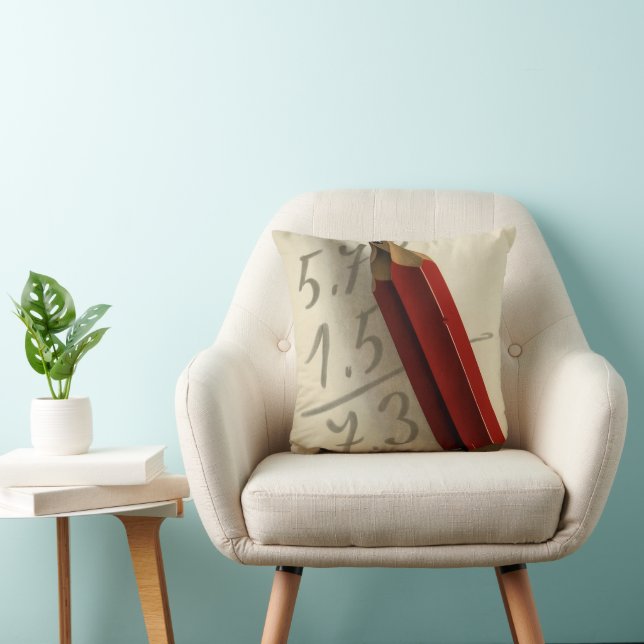 Wiskunde Vergelijking met Rood Potlood,  Business Kussen (Stoel)