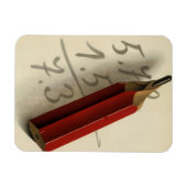 Wiskunde Vergelijking met Rood Potlood,  Business Magneet (Horizontaal)