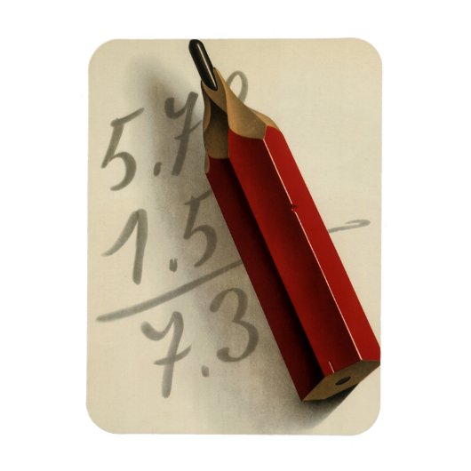 Wiskunde Vergelijking met Rood Potlood,  Business Magneet (Verticaal)