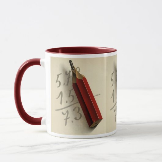 Wiskunde Vergelijking met Rood Potlood,  Business Mok (Links)