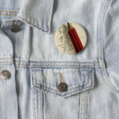 Wiskunde Vergelijking met Rood Potlood,  Business Ronde Button 5,7 Cm (In situ)
