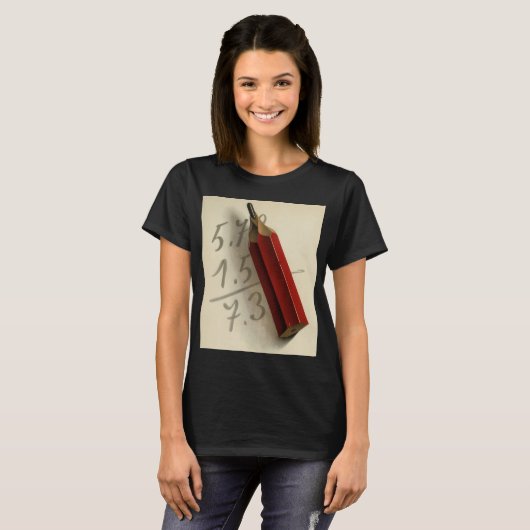 Wiskunde Vergelijking met Rood Potlood,  Business T-shirt (Voorkant volledig)