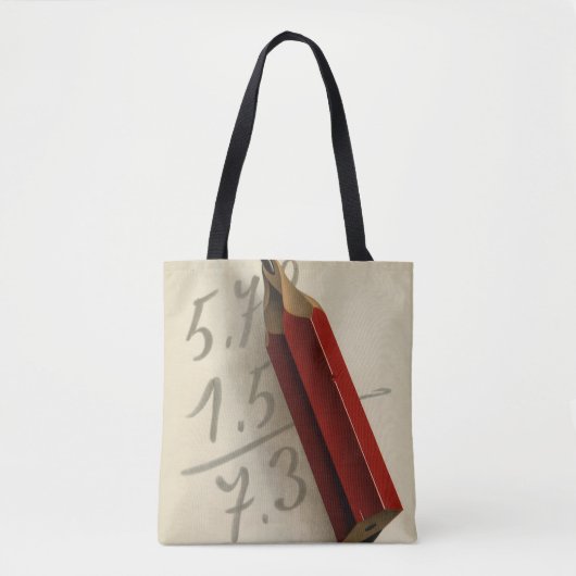 Wiskunde Vergelijking met Rood Potlood,  Business Tote Bag (Voorkant)