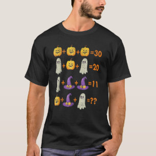 Wiskunde vergelijking pomkin Ghost Witch Bat Hallo T-shirt