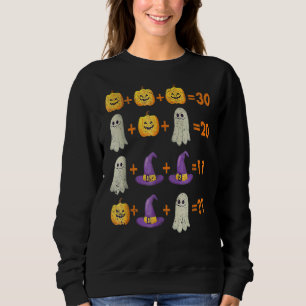 Wiskunde vergelijking pomkin Ghost Witch Bat Hallo Trui