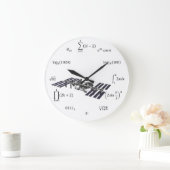 Wiskunde vergelijkingen en aantekeningen grote klok (Huis)