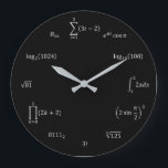 Wiskunde Vergelijkingen en Aantekeningen Grote Klok<br><div class="desc">Onze wiskunde-muurklok met Gottfried Leibniz, een van de twee vaders van de calculus, is de perfecte aanvulling op elke kamer! Voeg een naam toe voor een persoonlijke aanraking. Geweldige leraar, student, ingenieur en wiskunde minnaar-cadeauidee!</div>