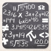 Wiskunde vergelijkingen en formules Fun Boffin Kartonnen Onderzetters (Voorkant)