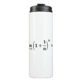 wiskunde vergelijkingen: grenswaarde is e: exponen thermosbeker (Voorkant)