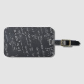 Wiskunde vergelijkingen op Blackboard Funny look Bagagelabel (Voorkant (horizontaal))