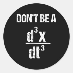 Wiskunde Vergelijkingsnatuurkunde Joke Ronde Sticker