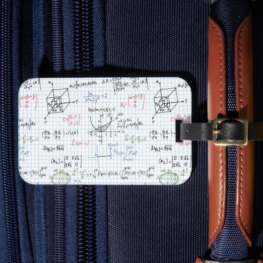 Wiskunde-vergelijkingspatroon Bagagelabel (Voorkant Insitu 4)