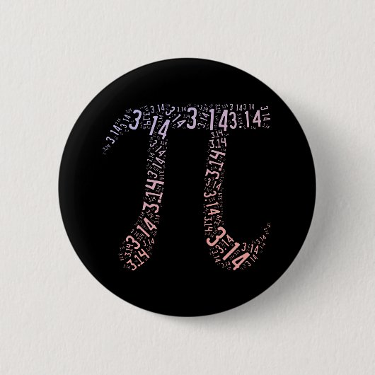 Wiskunde Verloop Pi-symbool | Fijne i-dag Ronde Button 5,7 Cm (Voorkant)