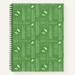 Wiskunde vermenigvuldiging Terug naar schoollaptop Notitieboek