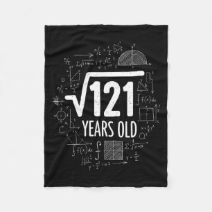 Wiskunde Vierkantswortel 121 Jaar Oud, Grappige Wi Fleece Deken