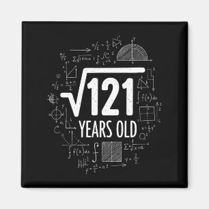 Wiskunde Vierkantswortel 121 Jaar Oud, Grappige Wi Magneet