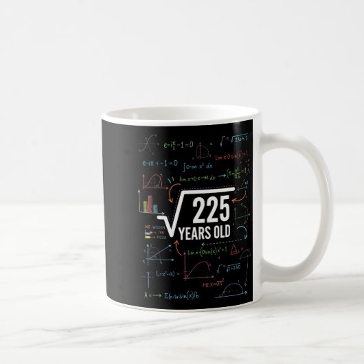 Wiskunde Vierkantswortel 225 Jaar Oud, Grappige Wi Koffiemok (Rechts)