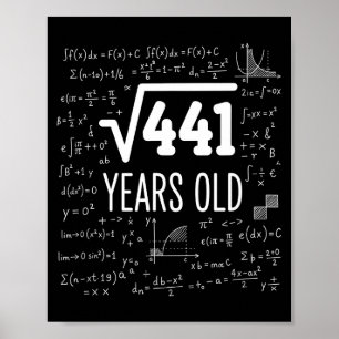 Wiskunde Vierkantswortel 441 Jaar Oud, Slimme Wisk Poster