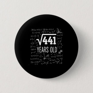 Wiskunde Vierkantswortel 441 Jaar Oud, Slimme Wisk Ronde Button 5,7 Cm