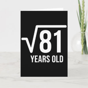 Wiskunde Vierkantswortel Verjaardag 81 Jaar Oud  Kaart