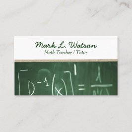 Wiskunde Visitekaartje leraar