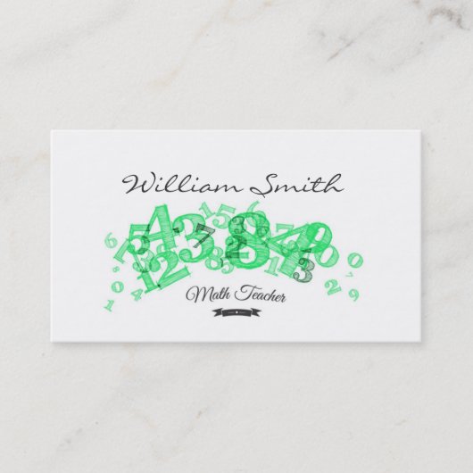 Wiskunde Visitekaartje leraar (Voorkant)